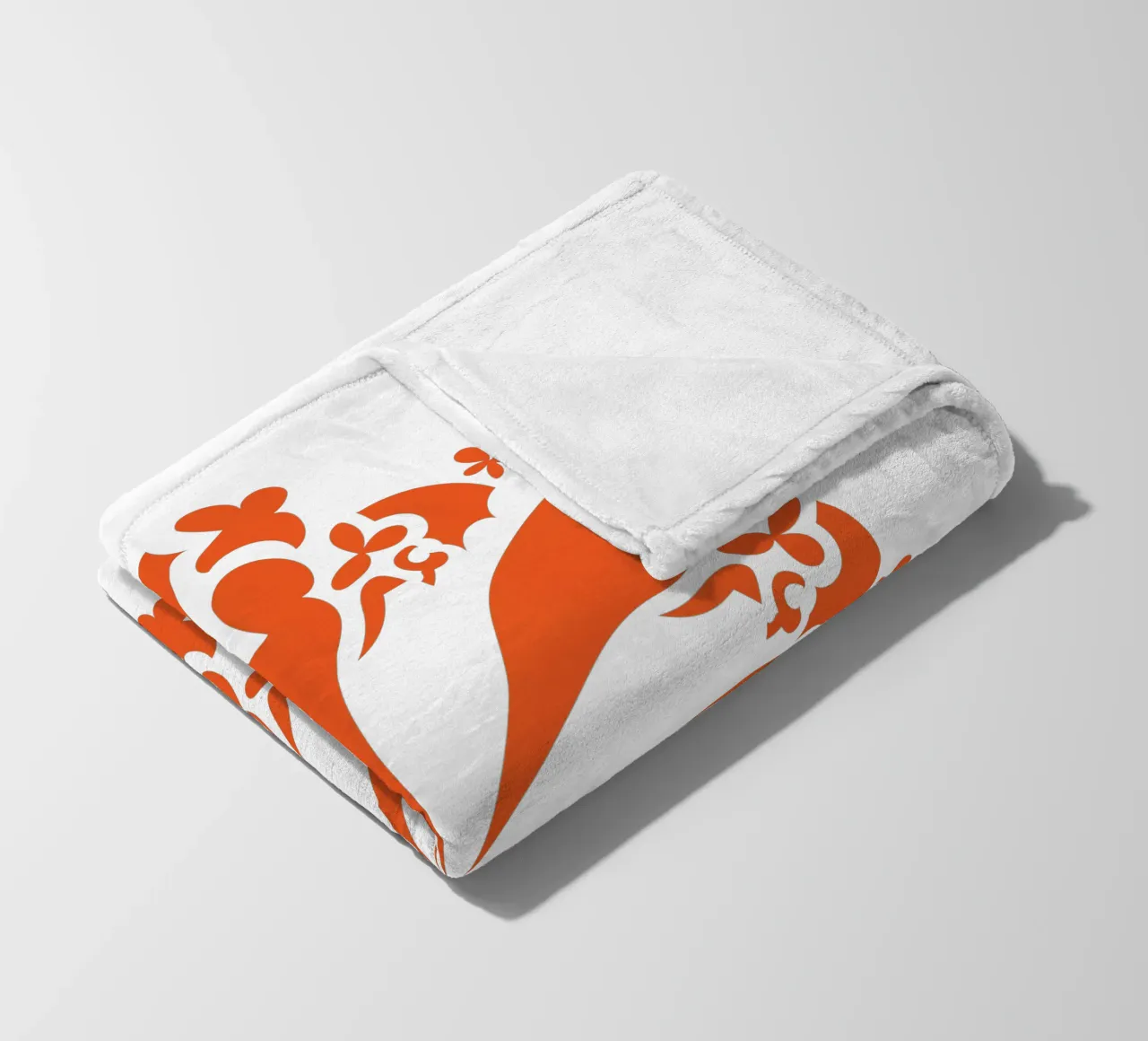 Rosette rot Fleecedecke von LAPIS-Design