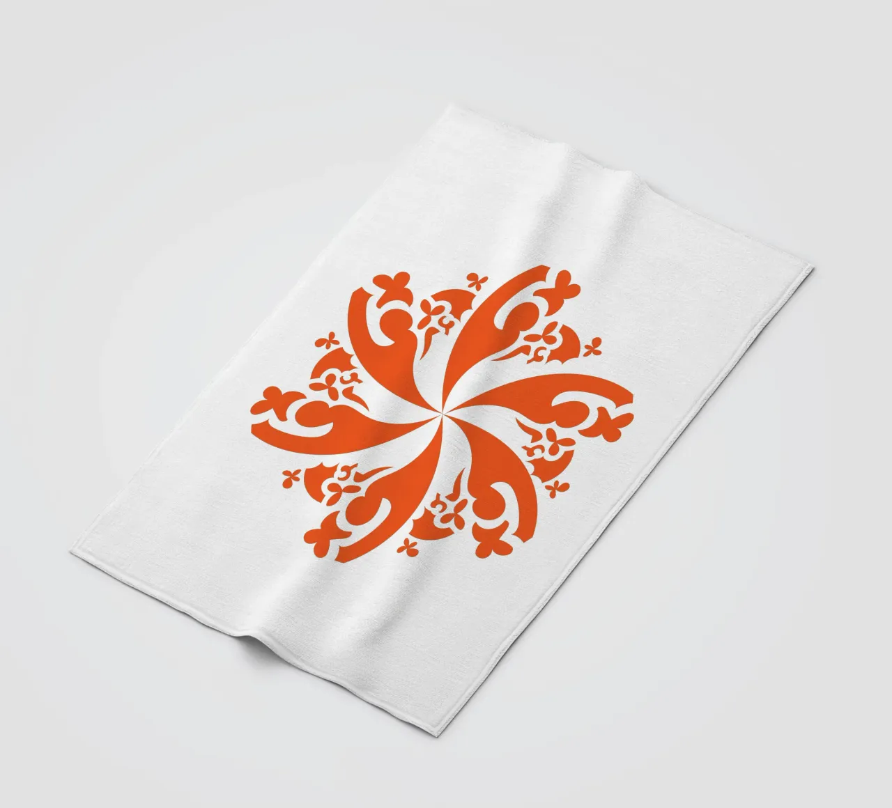 Rosette rot Fleecedecke von LAPIS-Design