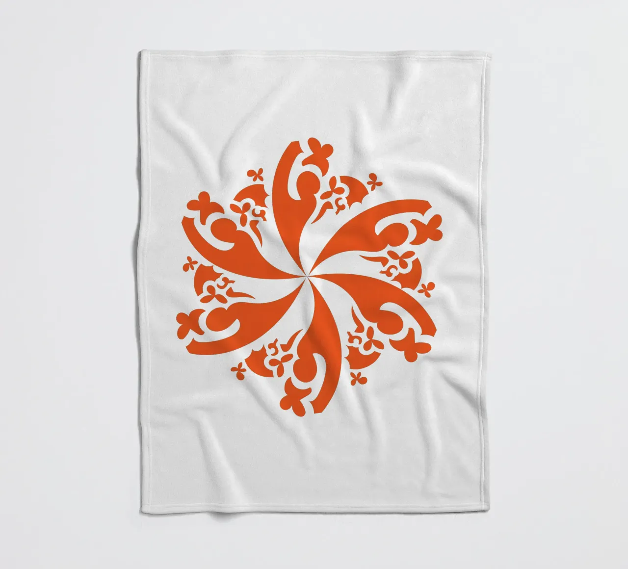 Rosette rot Fleecedecke von LAPIS-Design