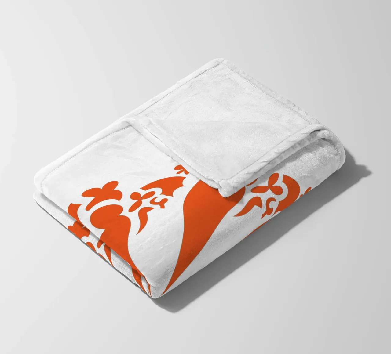 Rosette rot Fleecedecke von LAPIS-Design