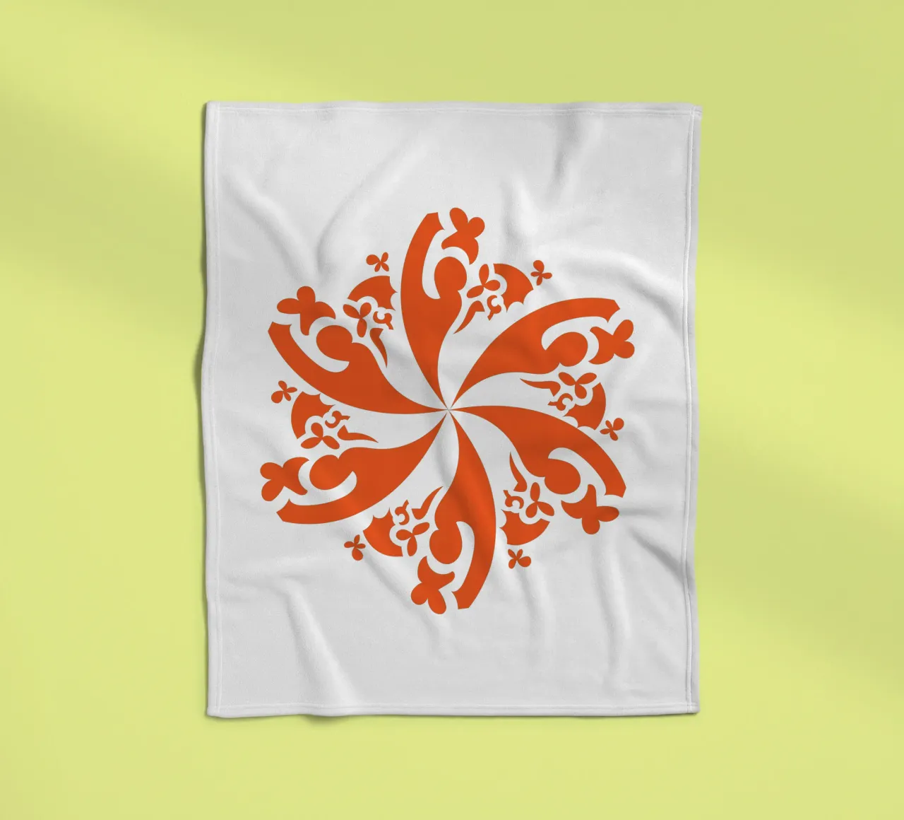 Rosette rot Fleecedecke von LAPIS-Design