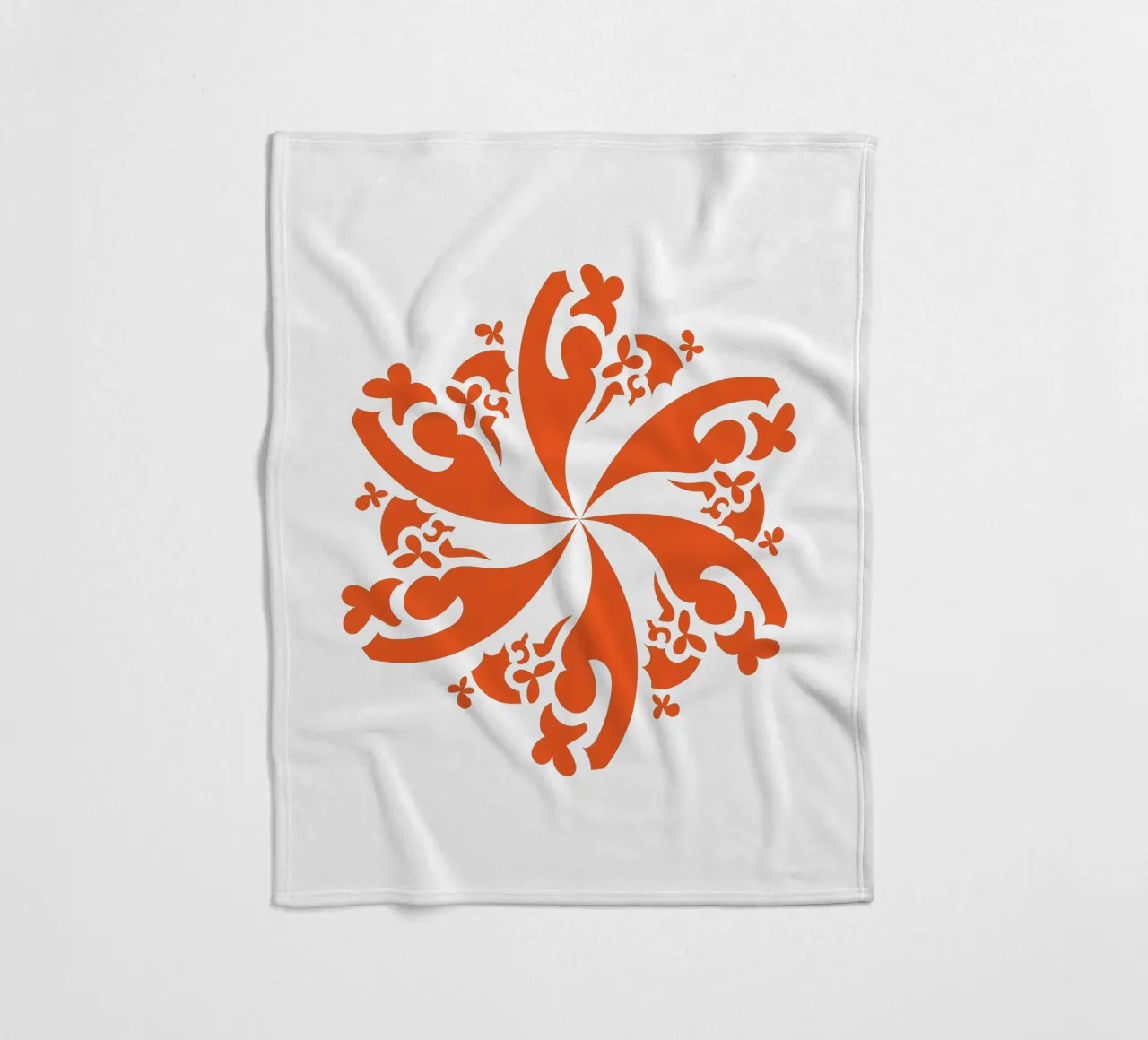 Rosette rot Fleecedecke von LAPIS-Design