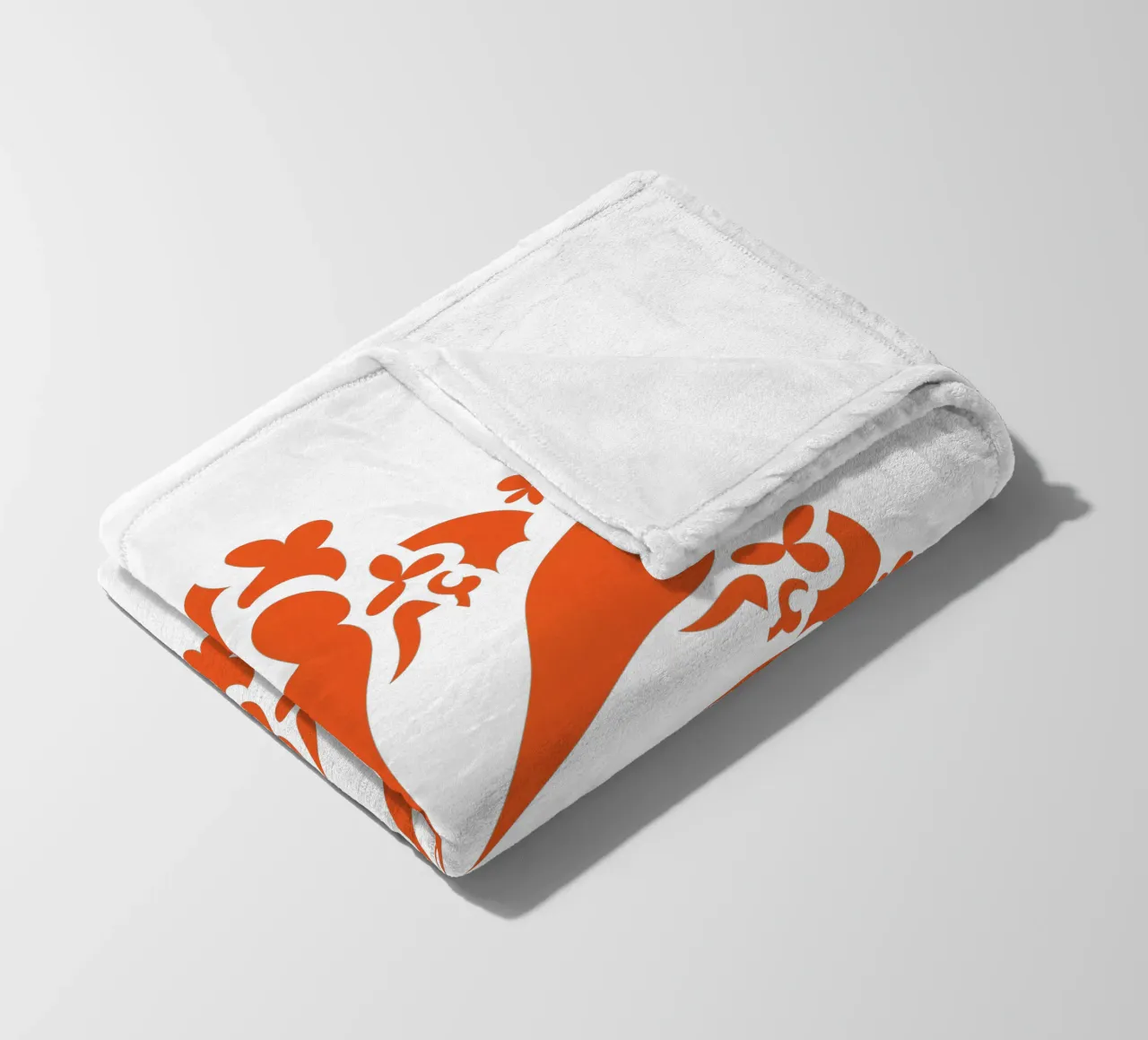 Rosette rot Fleecedecke von LAPIS-Design