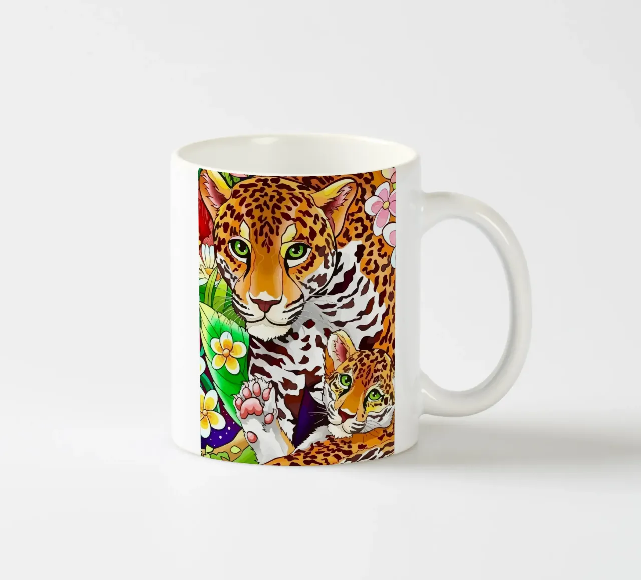 Tigers tazza in ceramica da Dumery Art