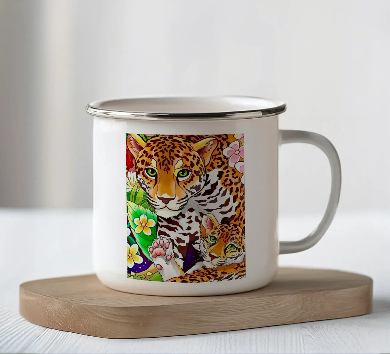 Tigers tazza in smalto da Dumery Art