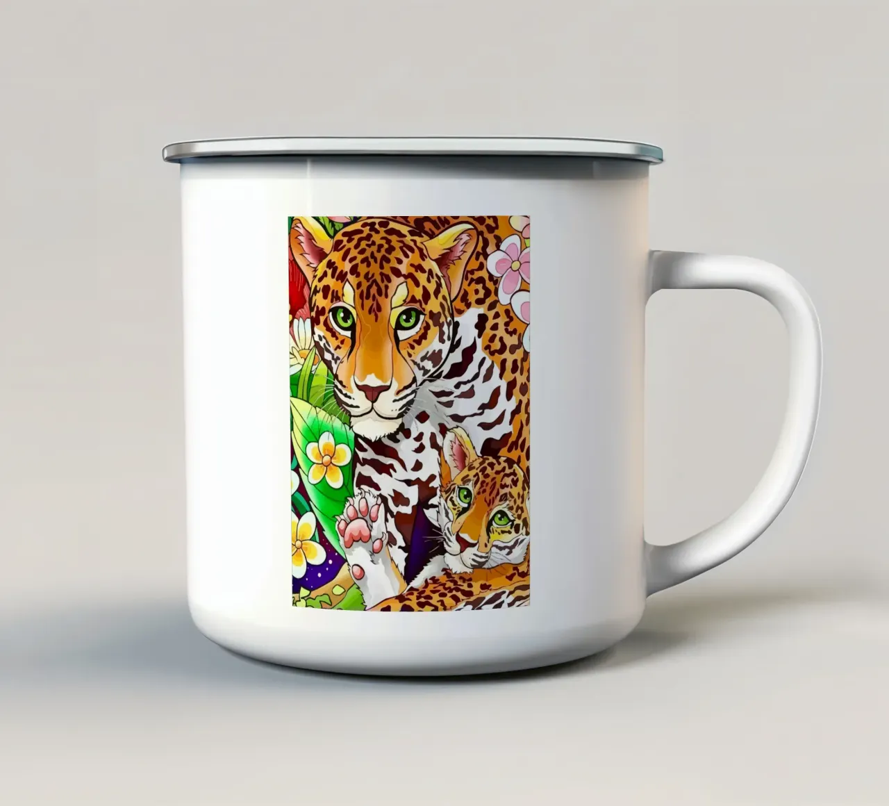 Tigers tazza in smalto da Dumery Art