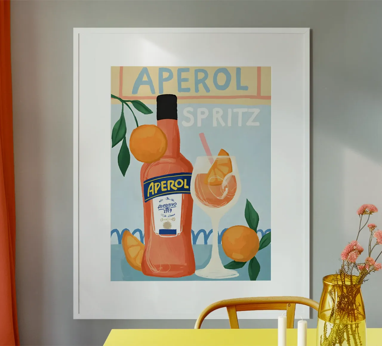 Aperitivo 1919 poster con telaio in alluminio da janetlynn