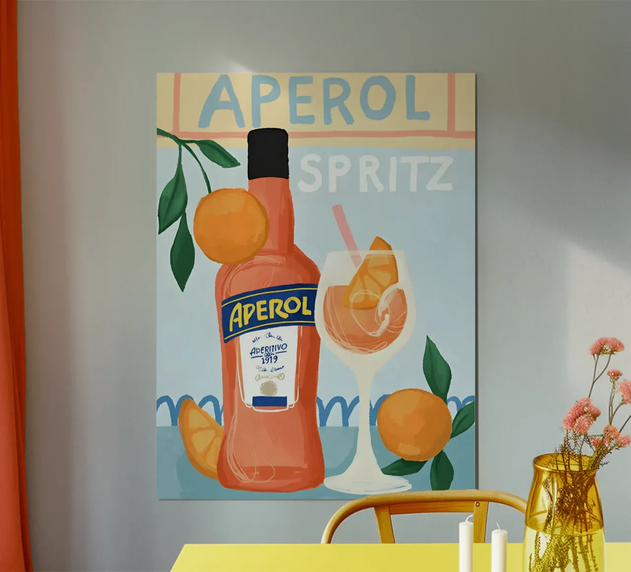 Aperitivo 1919 poster con telaio in alluminio da janetlynn