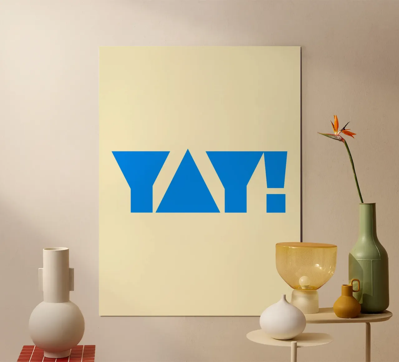 Yay 12 poster con telaio in legno da The Type Club Tokyo
