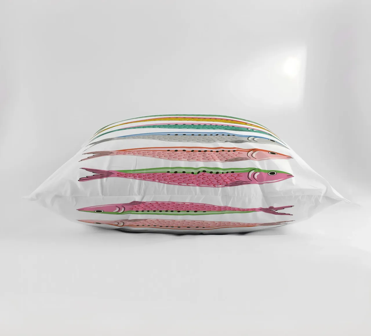 Rainbow coloured sardines cuscino da Vivdesign