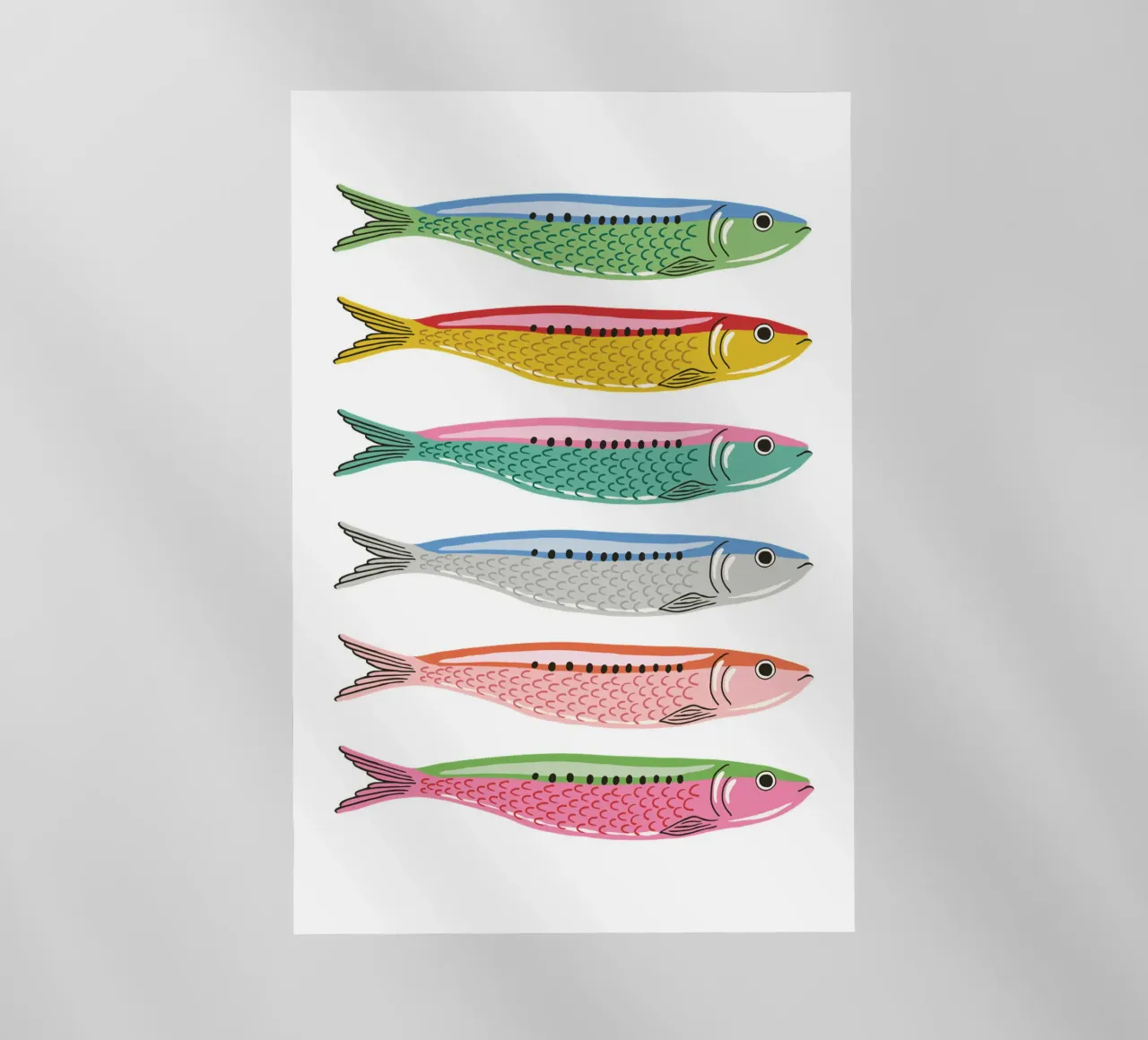 Rainbow coloured sardines pellicola backlit da Vivdesign
