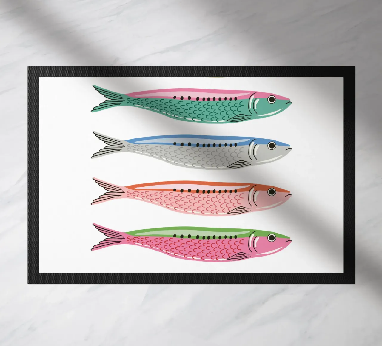 Rainbow coloured sardines zerbino da Vivdesign