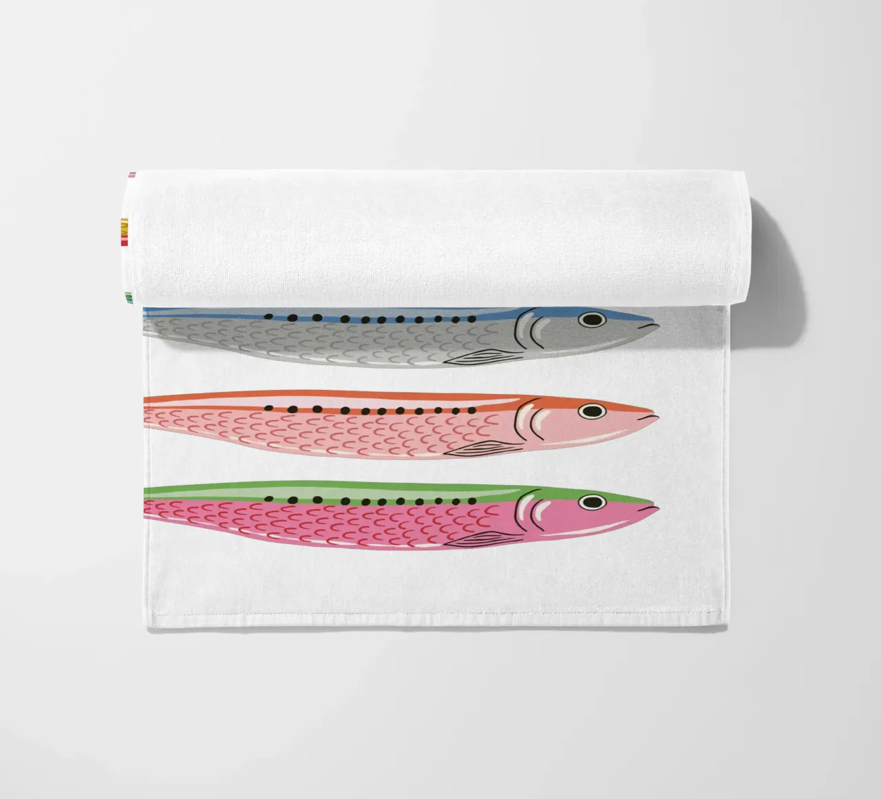 Rainbow coloured sardines telo mare da Vivdesign