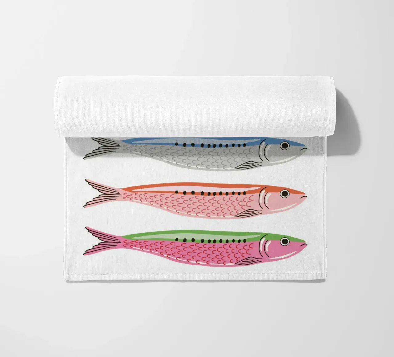 Rainbow coloured sardines telo mare da Vivdesign