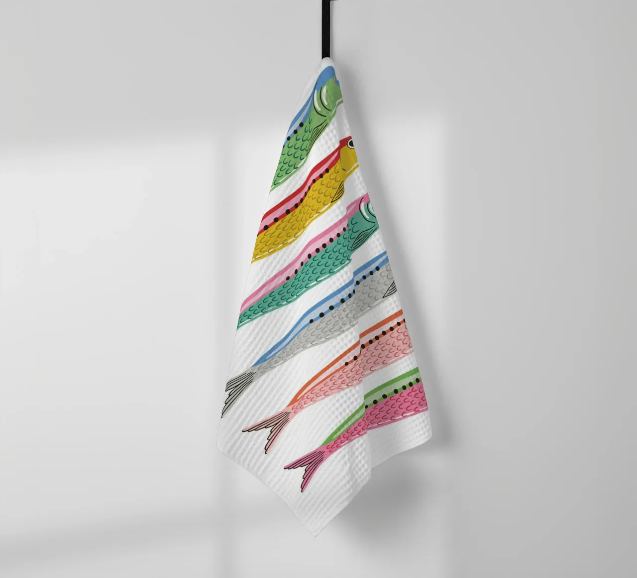 Rainbow coloured sardines canovaccio da cucina da Vivdesign