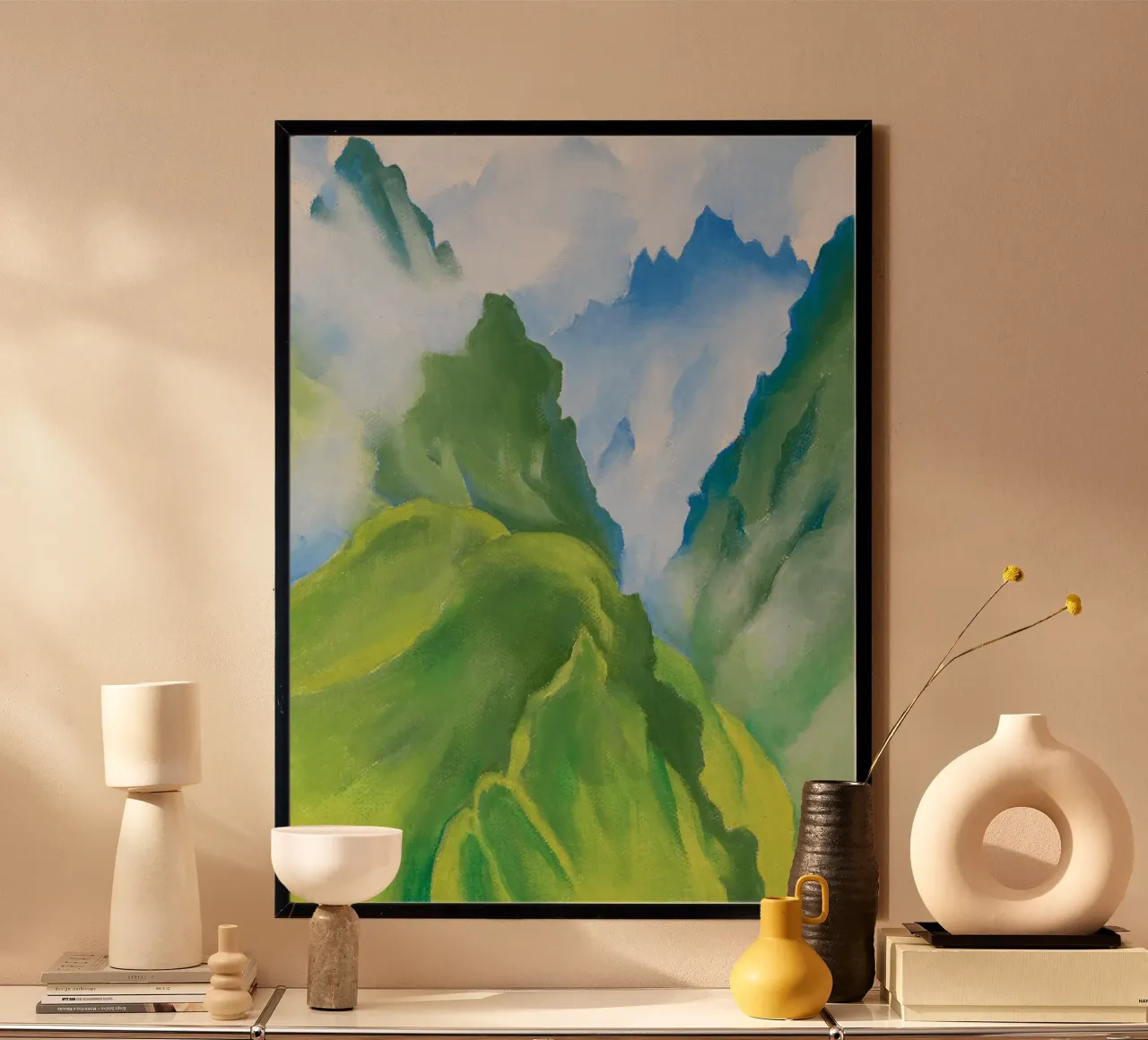 Georgia O’Keeffe – Machu Picchu poster con telaio in legno da Chérie Prints