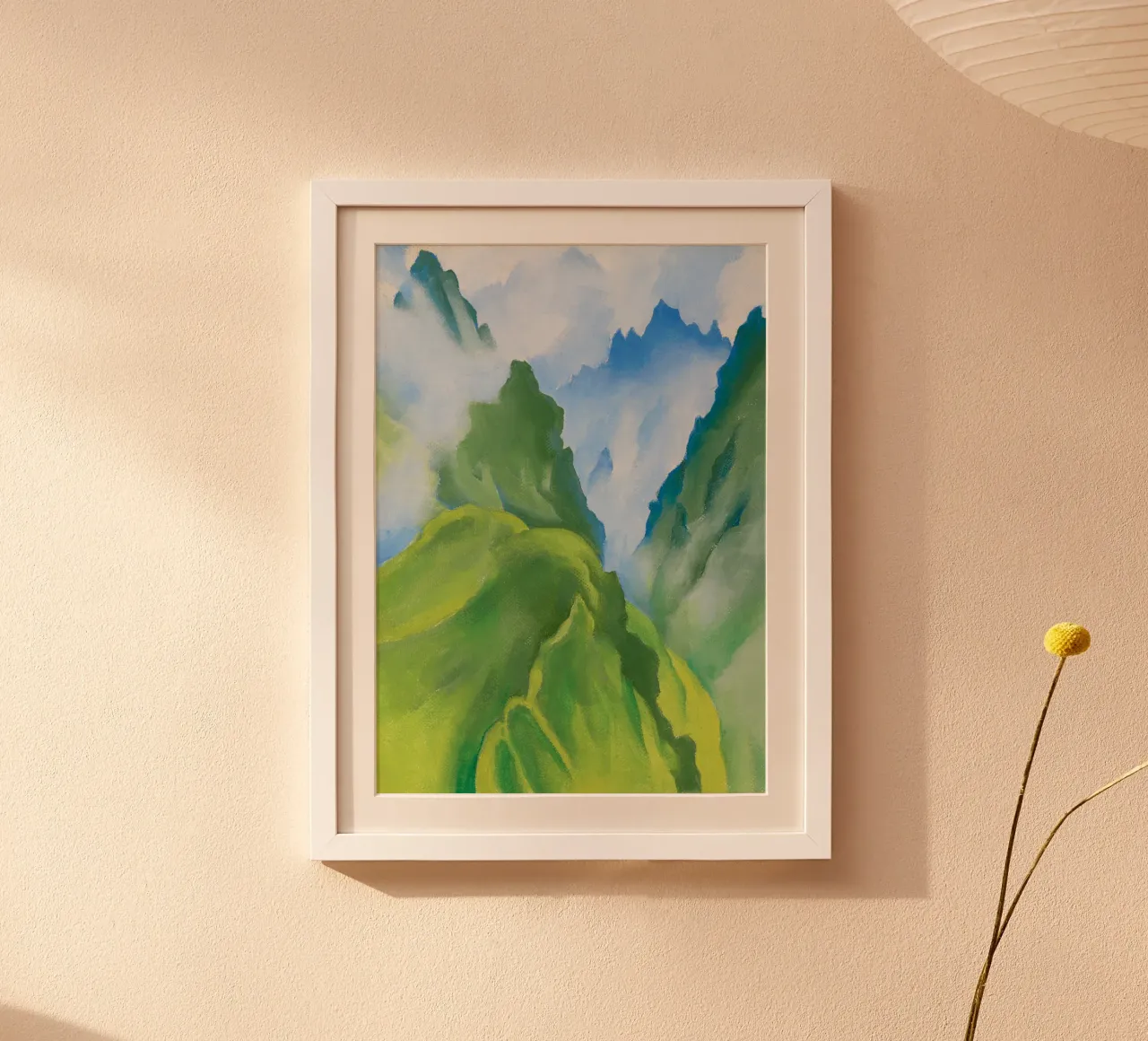 Georgia O’Keeffe – Machu Picchu poster con telaio in legno da Chérie Prints