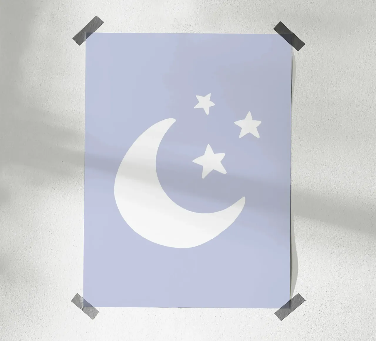 Moon and Stars poster con telaio in plastica da we line studio - art