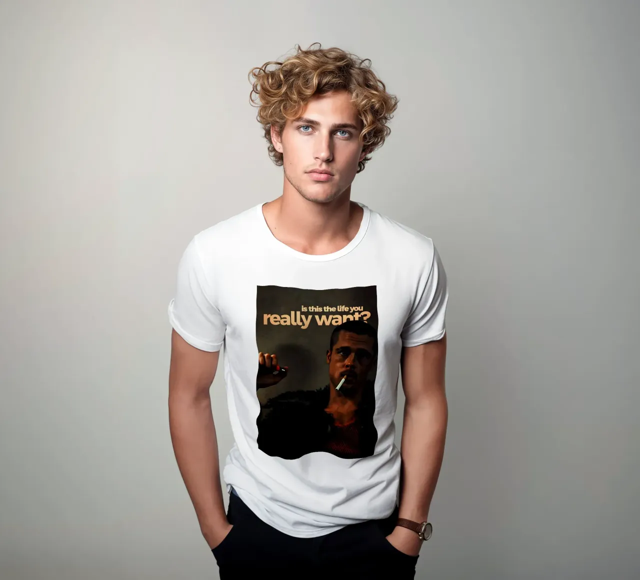 is this the life you really want? t-shirt da Type & Tape