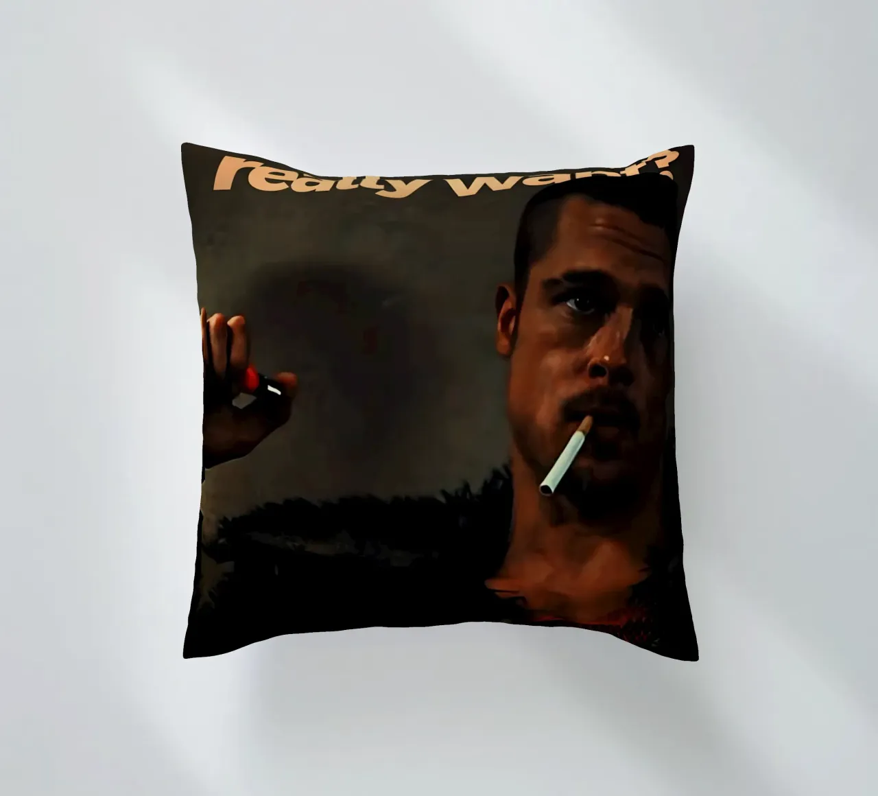 is this the life you really want? cuscino da Type & Tape