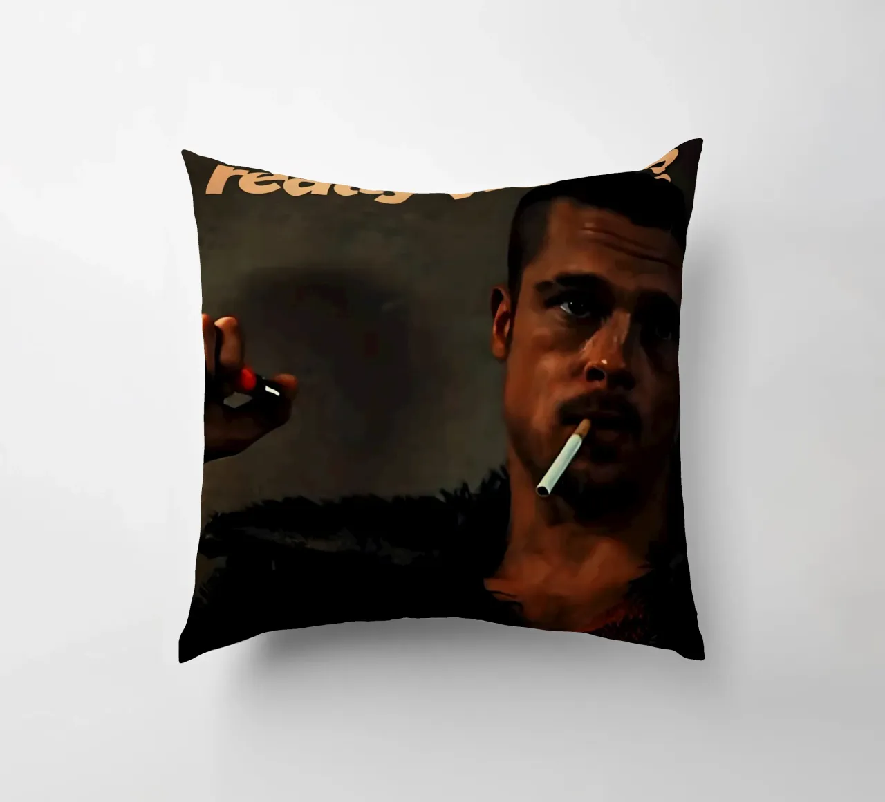 is this the life you really want? cuscino da Type & Tape