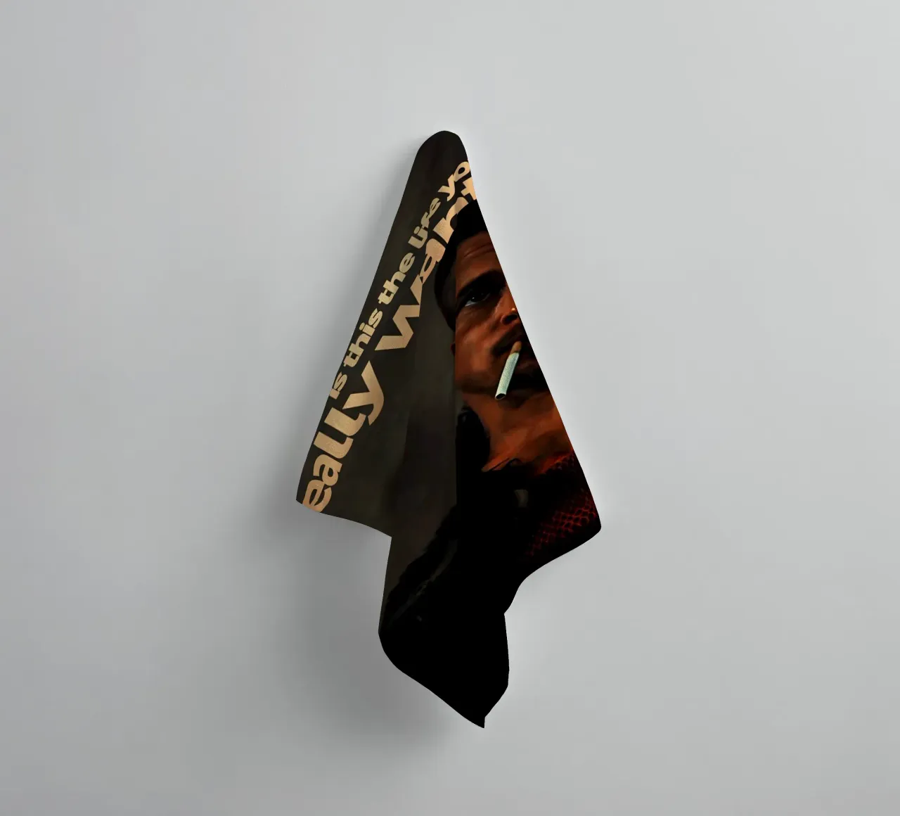 is this the life you really want? asciugamano da bagno da Type & Tape