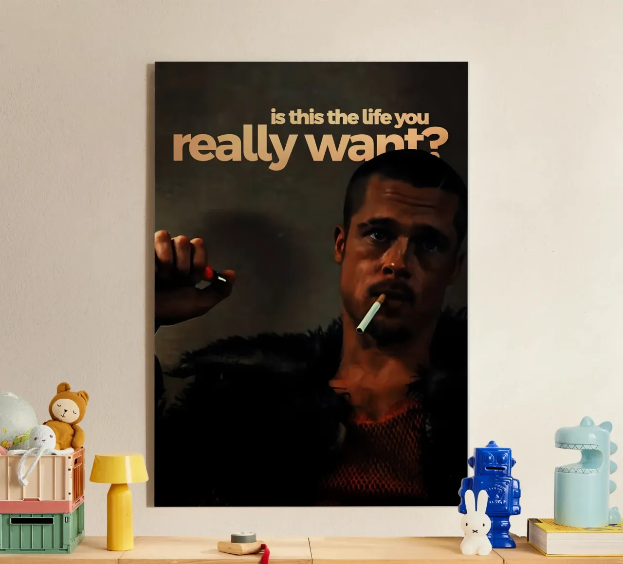 is this the life you really want? plexiglass da Type & Tape