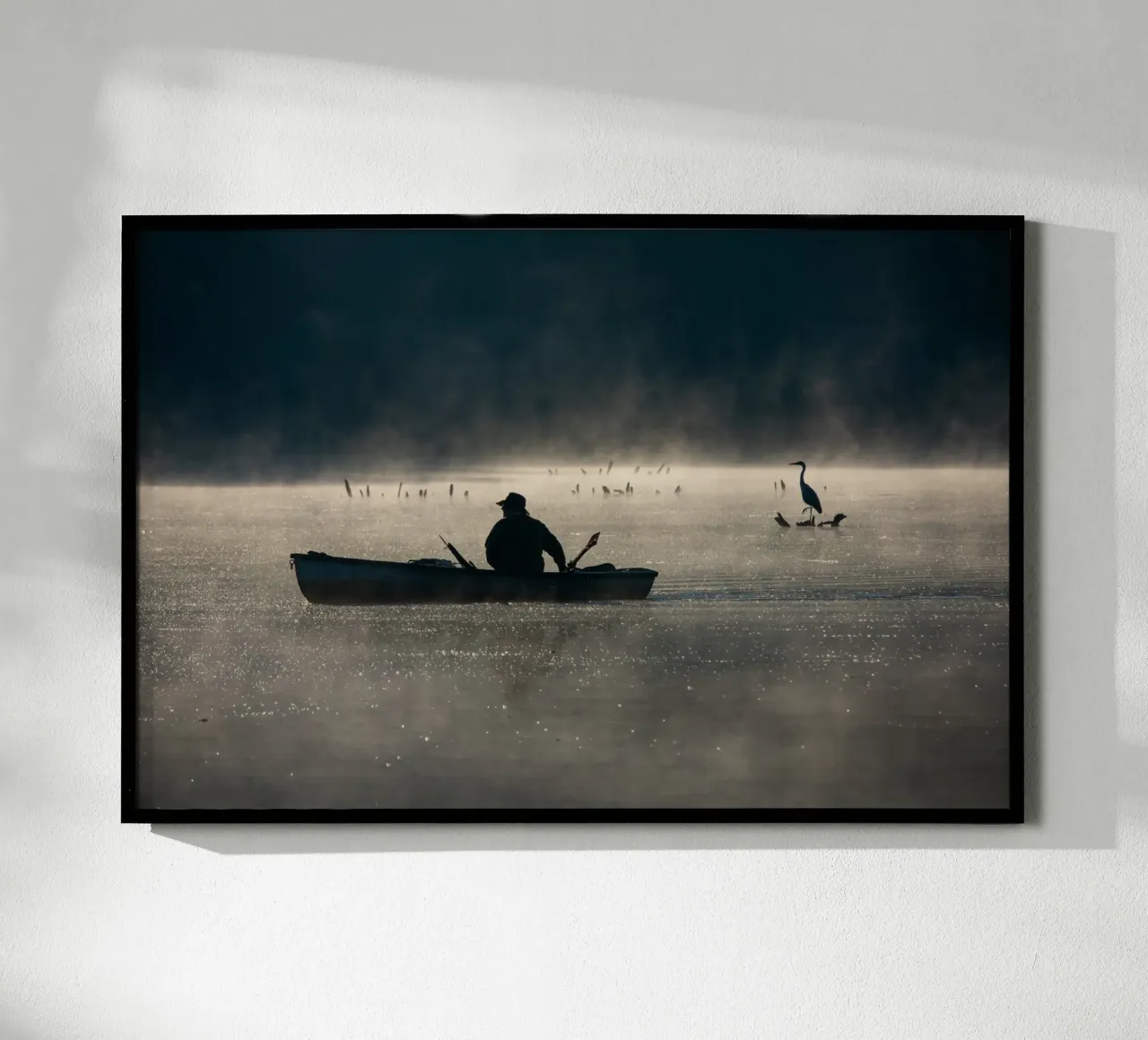 Pescatore su un lago poster da anderm