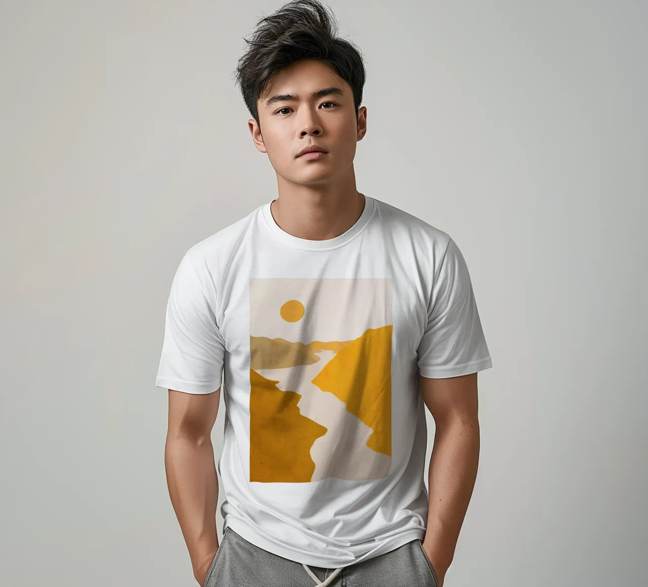 Paesaggio d'arte minimale 7 t-shirt da ThingDesign