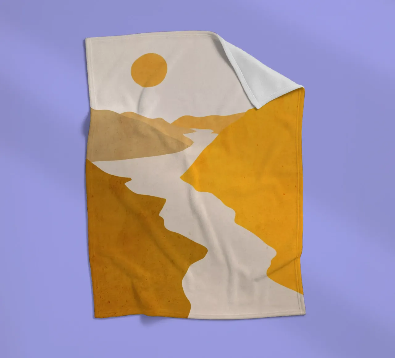 Paesaggio d'arte minimale 7 coperta in pile da ThingDesign