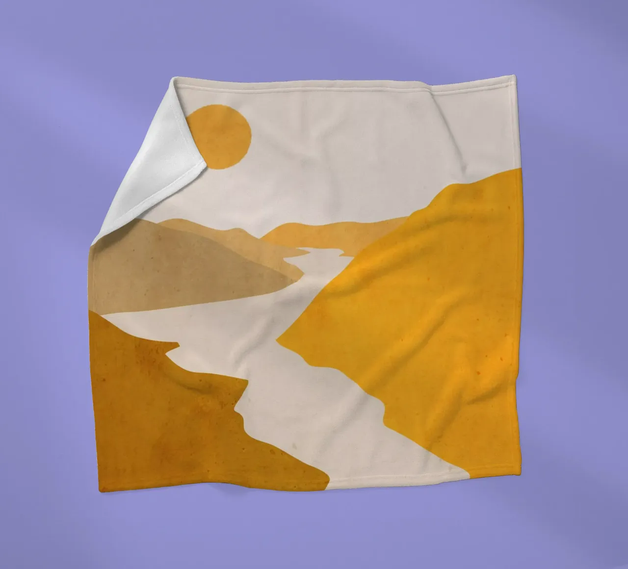 Paesaggio d'arte minimale 7 coperta in pile da ThingDesign