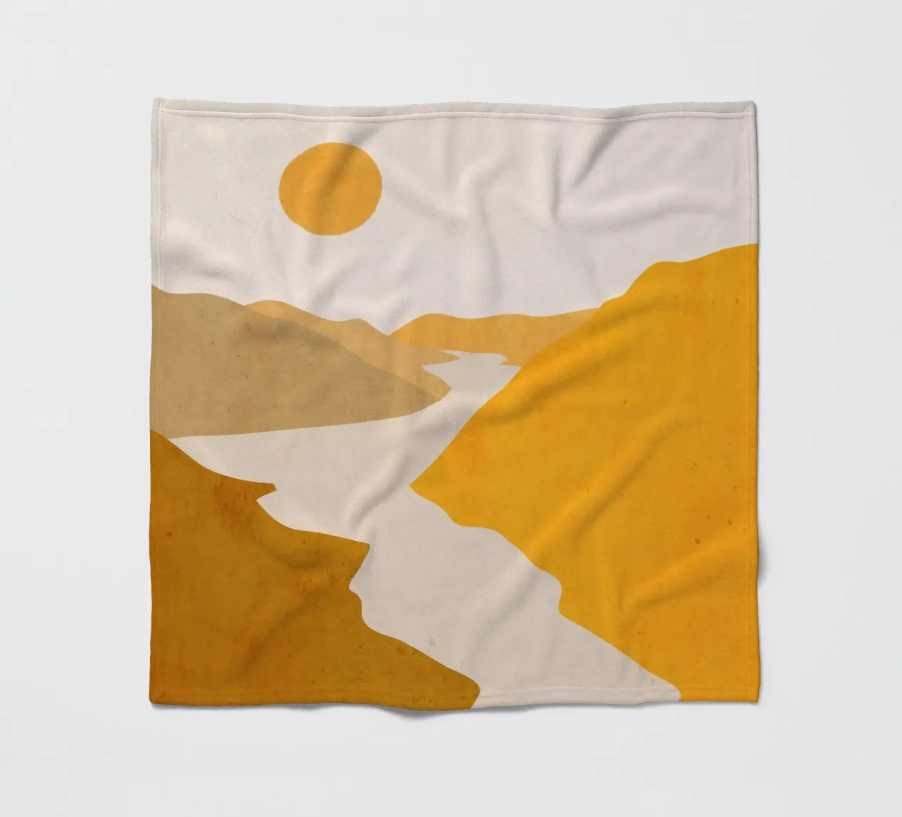 Paesaggio d'arte minimale 7 coperta in pile da ThingDesign