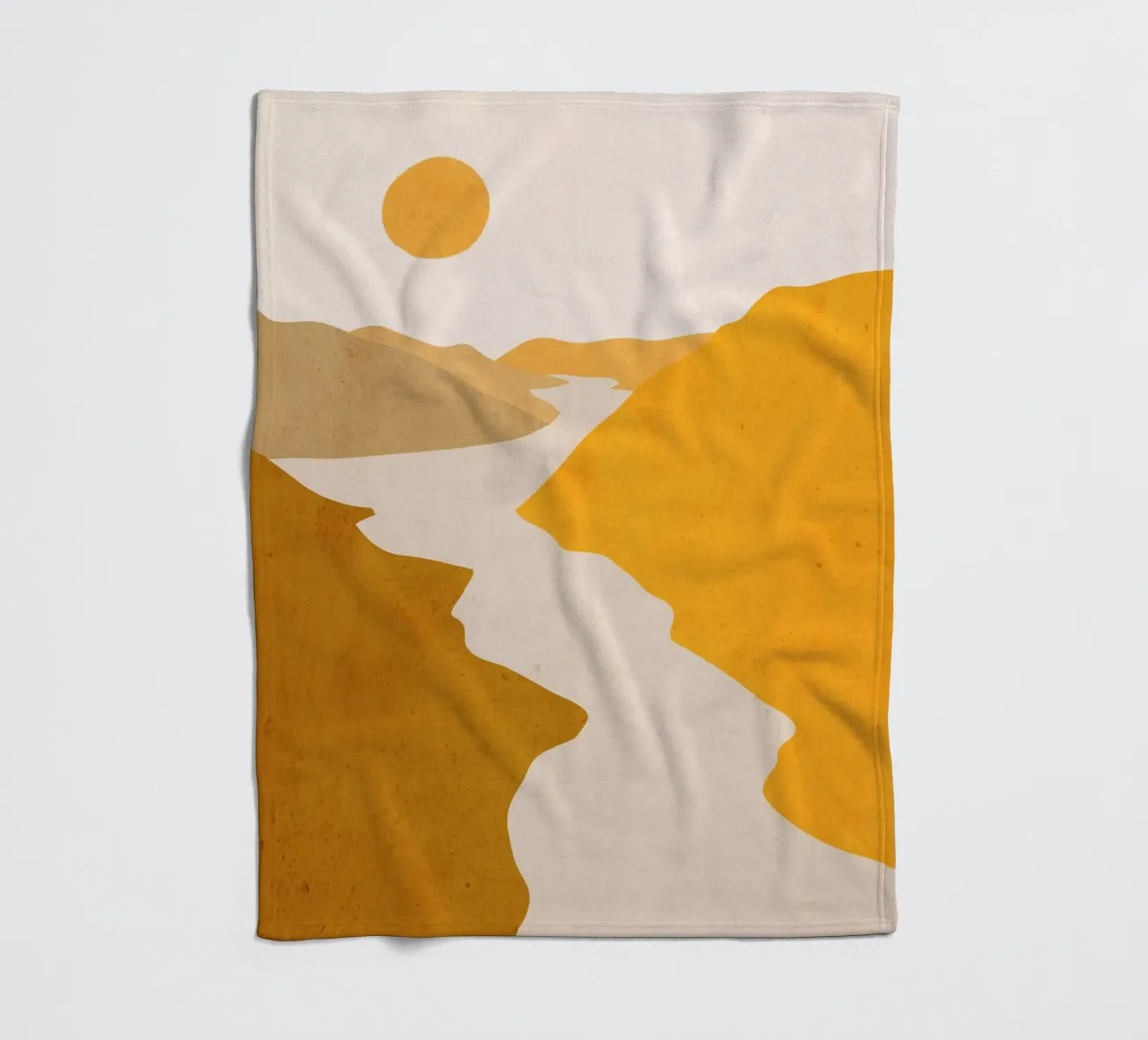 Paesaggio d'arte minimale 7 coperta in pile da ThingDesign