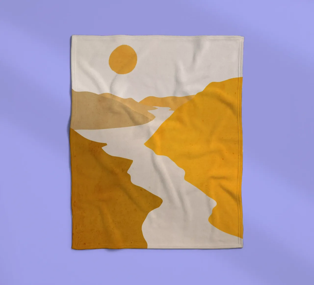 Paesaggio d'arte minimale 7 coperta in pile da ThingDesign