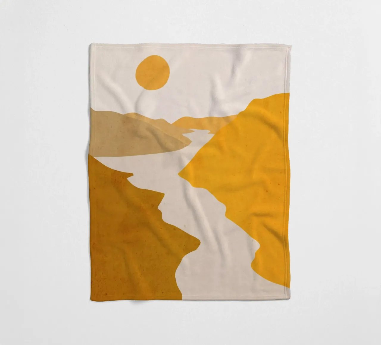 Paesaggio d'arte minimale 7 coperta in pile da ThingDesign