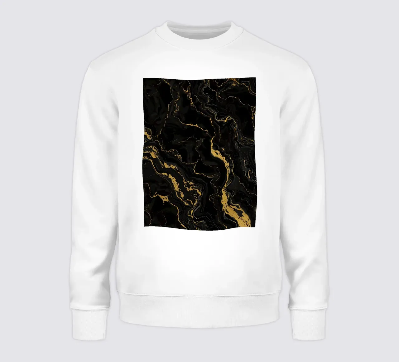 Sfondo nero con venature dorate felpa da DesignDoodle