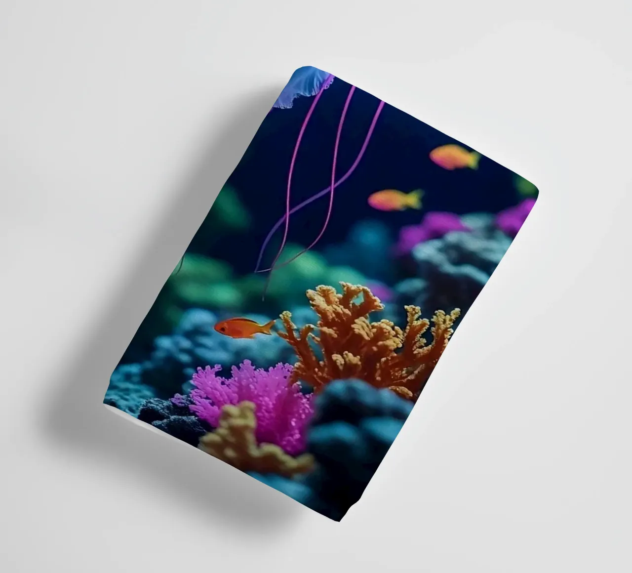 ✨🪼 Moonlace ✦ Lavender Jellyfish in Blooming Reefs 🌙 towel by LUMAQUA STUDIO