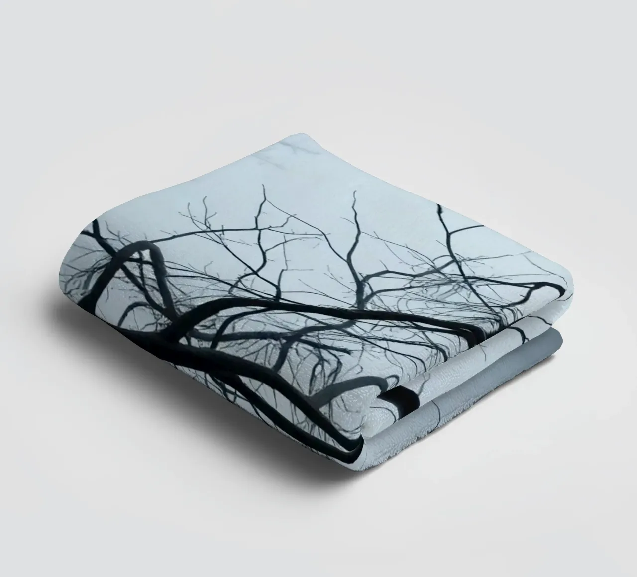 Bare Tree Branches Against Overcast Sky towel by DesignDoodle