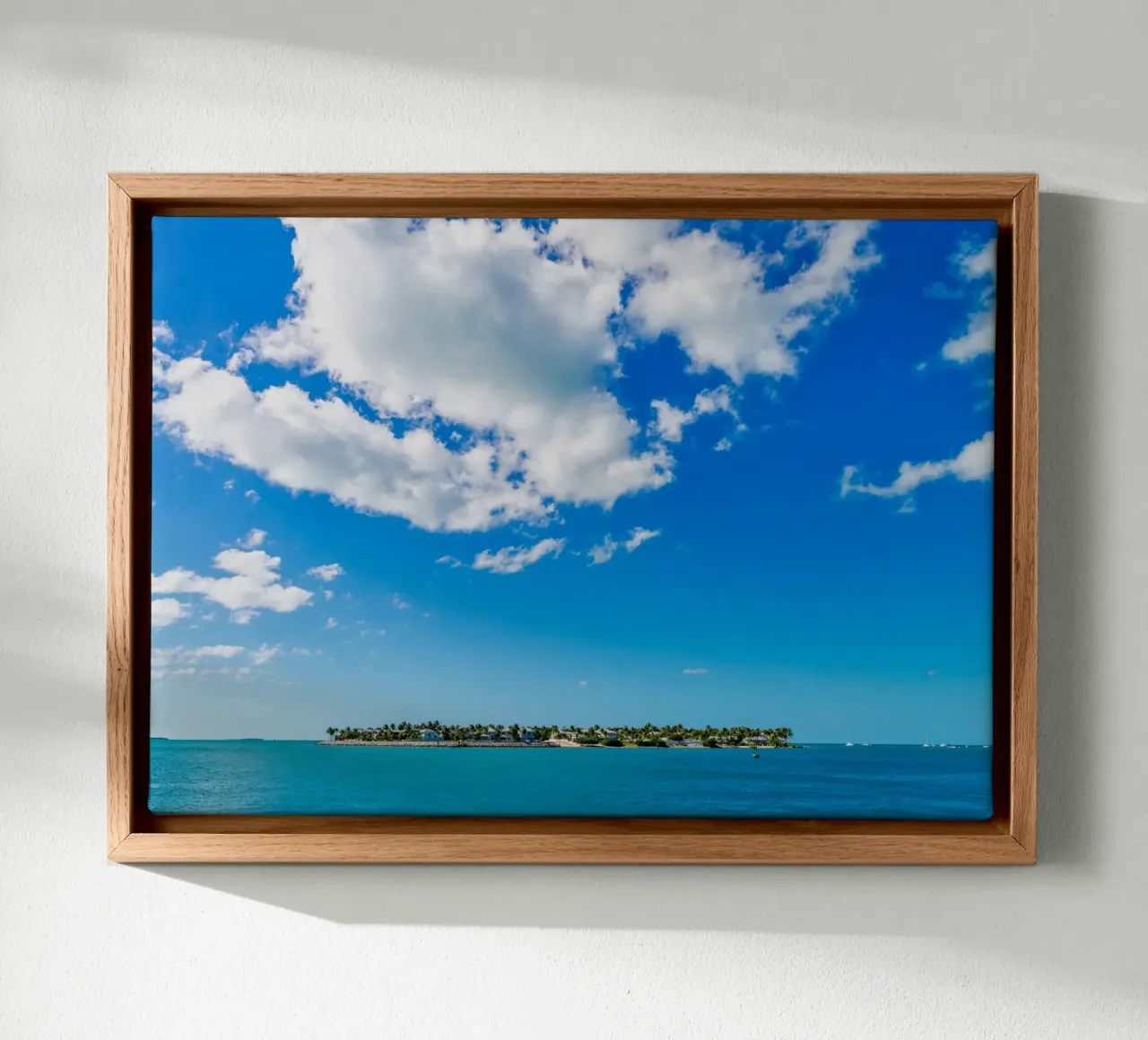 Isola sul mare tela con Cornice a cassetta da anderm