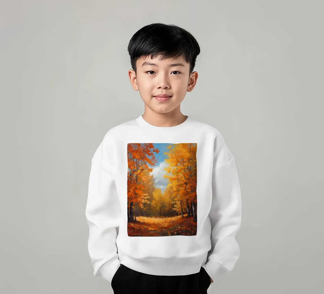 Paesaggio forestale d'autunno felpa bambino da DesignDoodle