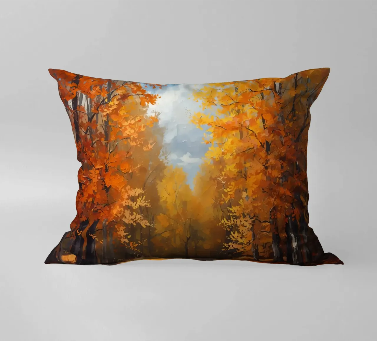 Paesaggio forestale d'autunno cuscino da DesignDoodle