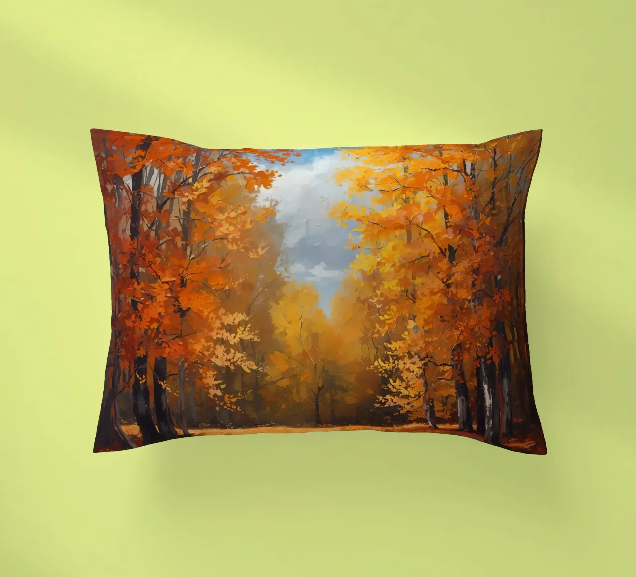 Paesaggio forestale d'autunno cuscino da DesignDoodle
