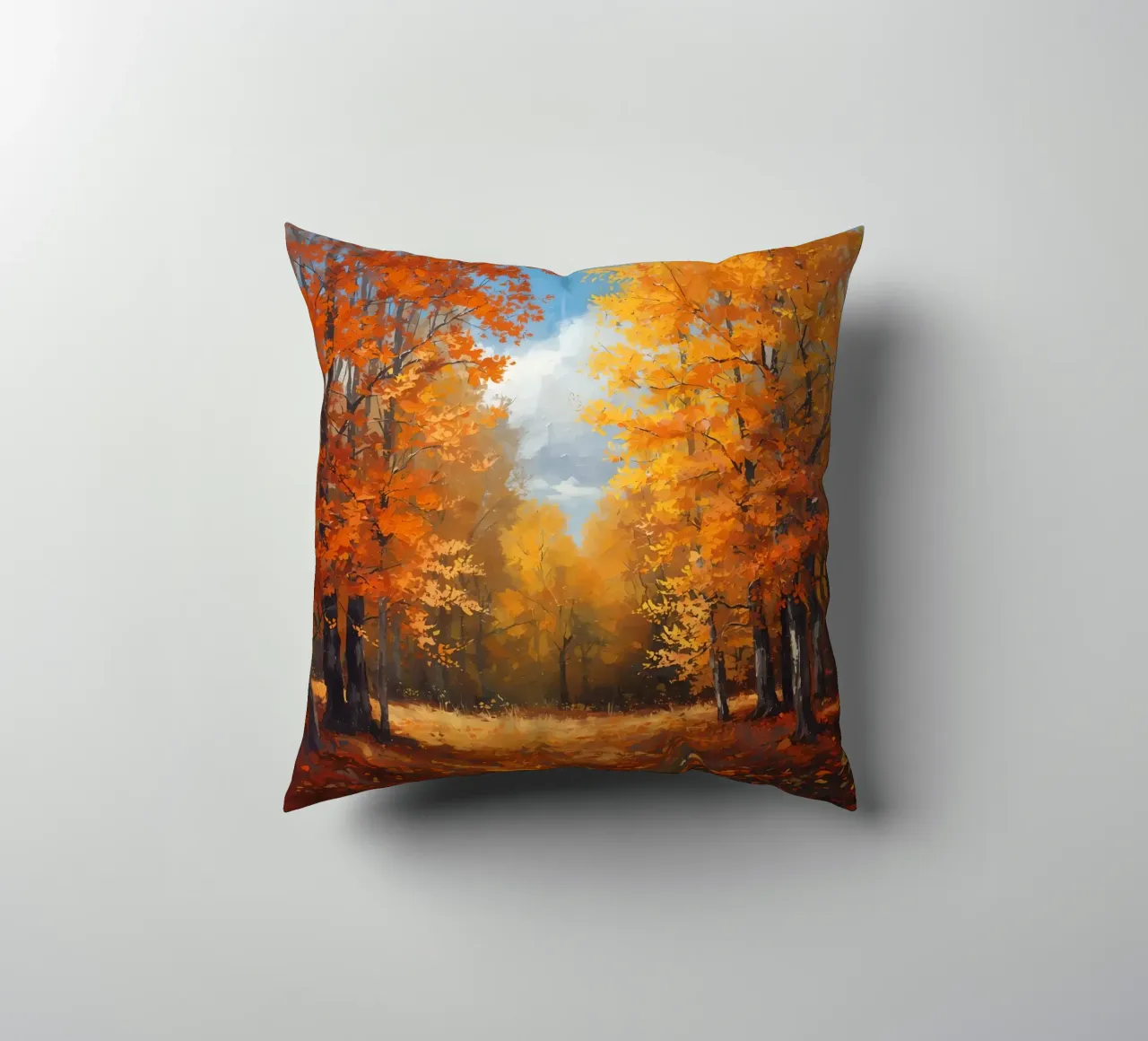Paesaggio forestale d'autunno cuscino da DesignDoodle