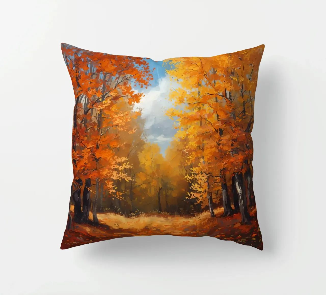 Paesaggio forestale d'autunno cuscino da DesignDoodle