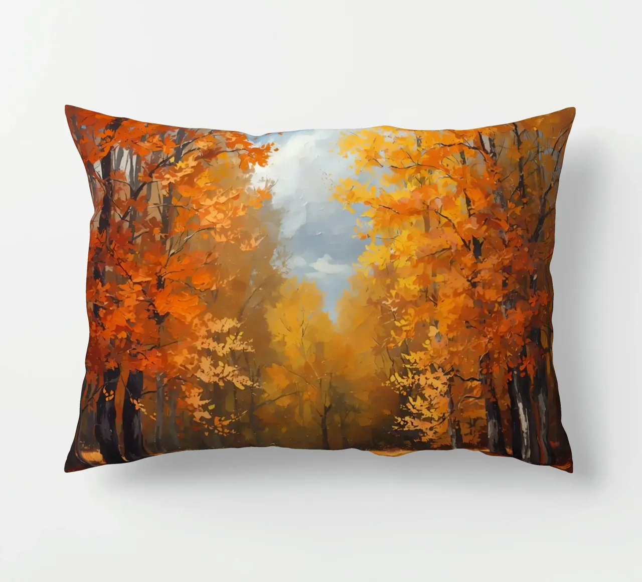 Paesaggio forestale d'autunno cuscino da DesignDoodle