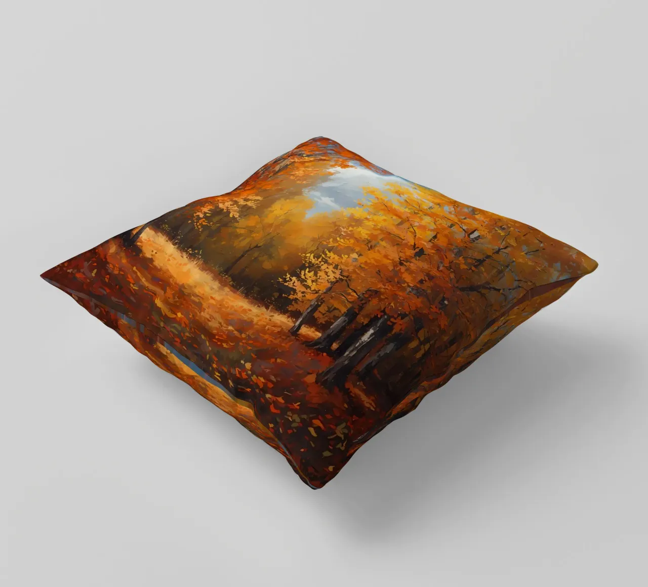 Paesaggio forestale d'autunno cuscino da DesignDoodle