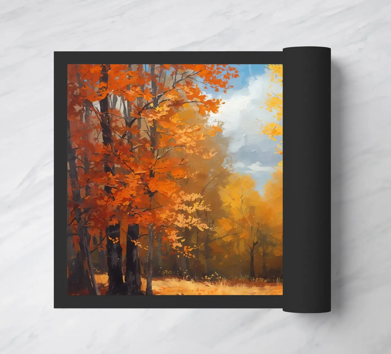 Paesaggio forestale d'autunno zerbino da DesignDoodle