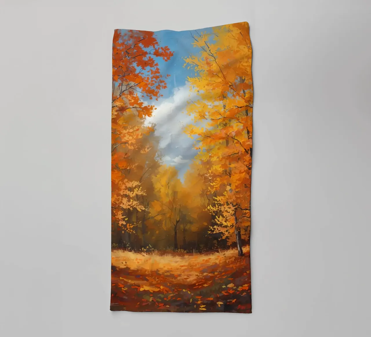 Paesaggio forestale d'autunno asciugamano da bagno da DesignDoodle