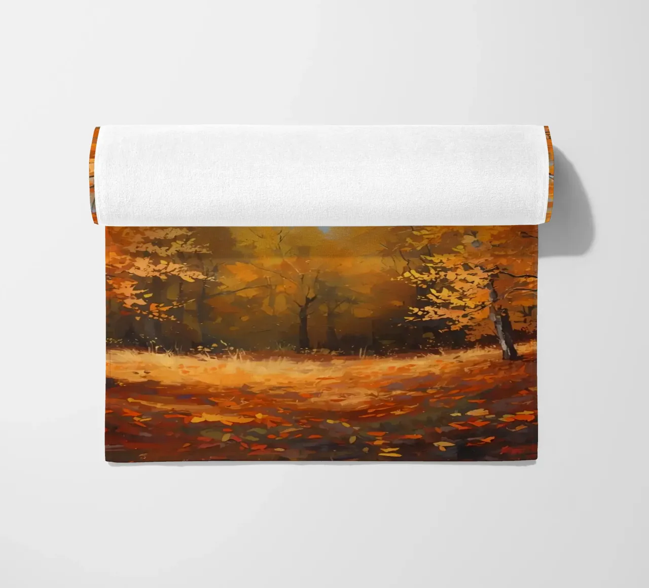 Paesaggio forestale d'autunno telo mare da DesignDoodle