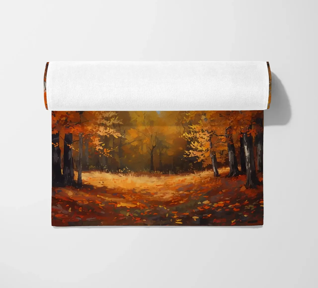 Paesaggio forestale d'autunno telo mare da DesignDoodle